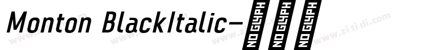 Monton BlackItalic字体转换